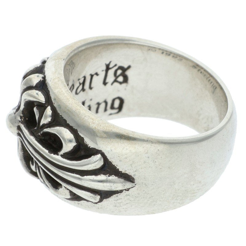 Chrome Hearts FLRL CRS Floral Cross Silver Ring Size US 7