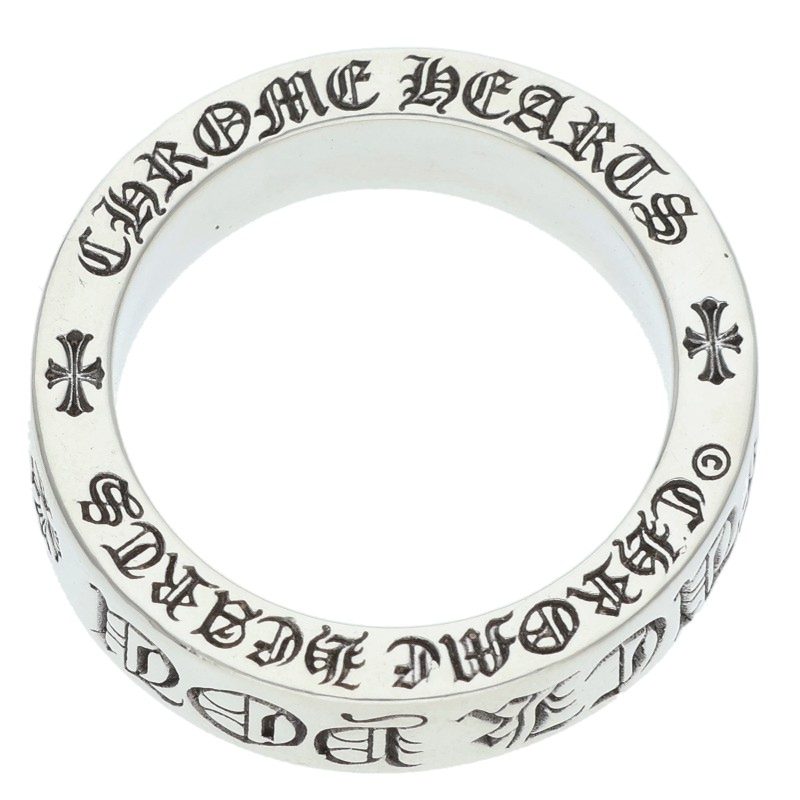 Chrome Hearts 6mm Spacer FUCKYOU Silver Ring Size 16.5