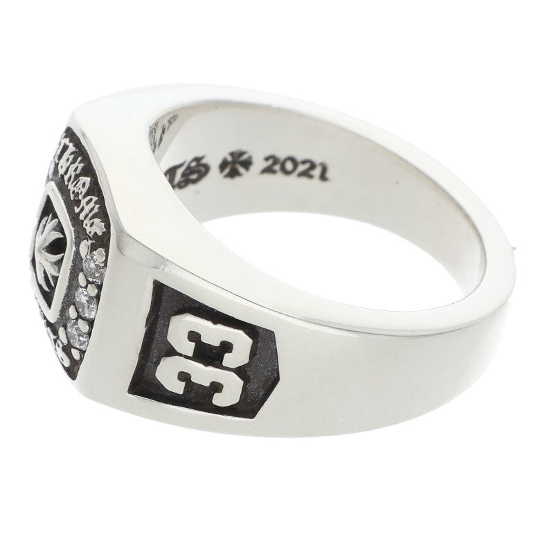 Chrome Hearts SM CHAMPION Pave Silver Ring Size ONE SIZE