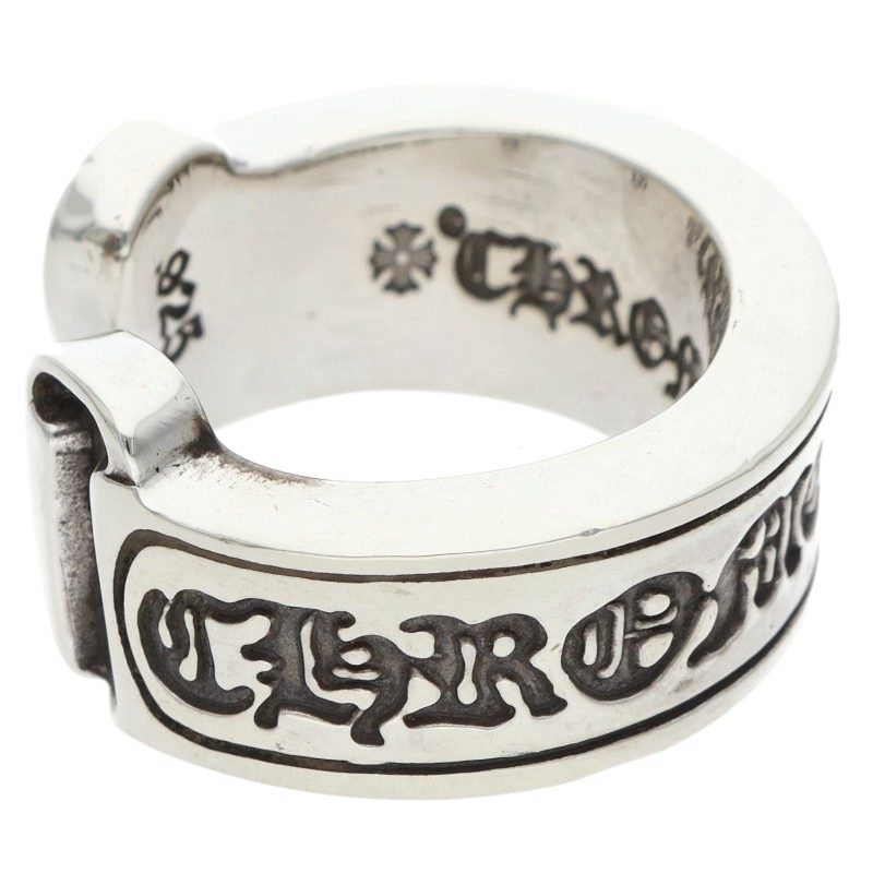 Chrome Hearts LG SCROLL LABEL Silver Ring Size ONE SIZE
