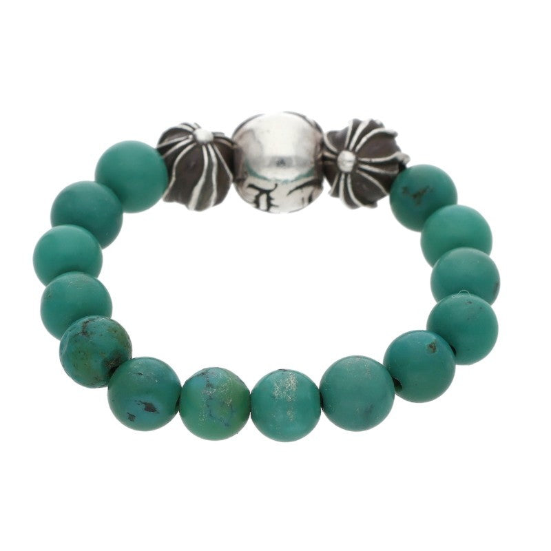 Chrome Hearts BEAD RING Green Silver Ring Size JP 20