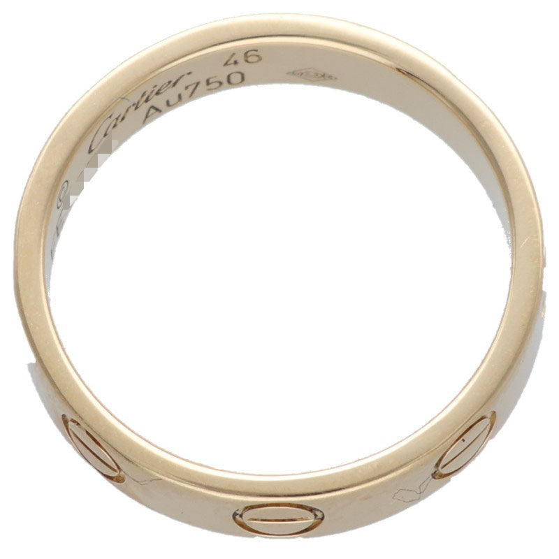 Cartier MINI LOVE RING 18K Yellow Gold Ring Size 46
