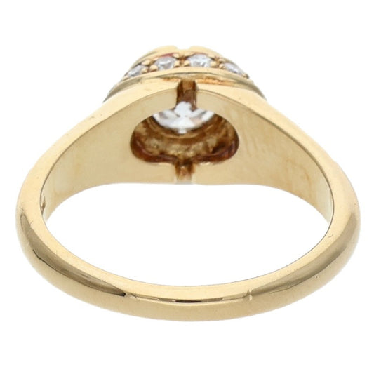 BVLGARI Solitaire Cocktail K18YG Diamond Ring Size ONE SIZE