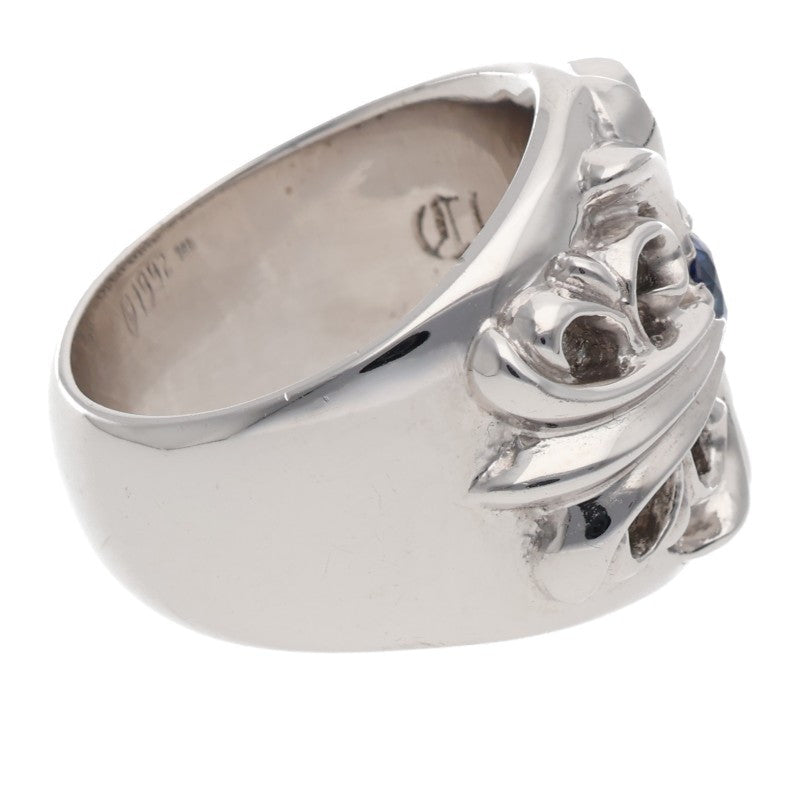Chrome Hearts 18KWG Keeper 1-Sapphire Ring Size JP 16