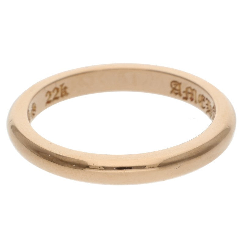 Chrome Hearts 22K WD ROUND BBLGM Yellow Gold Ring Size 17.5