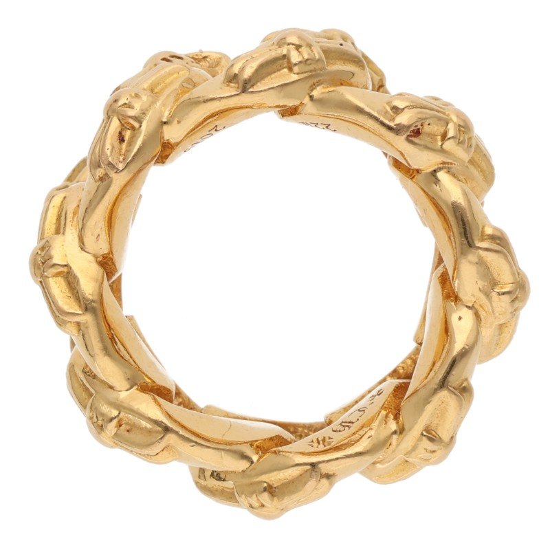 Chrome Hearts 22K Yellow Gold XTRA FANCY Ring Size JP 24