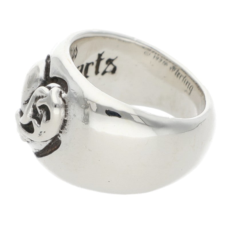 Chrome Hearts HEART IN BAND Silver Ring Size 7.5