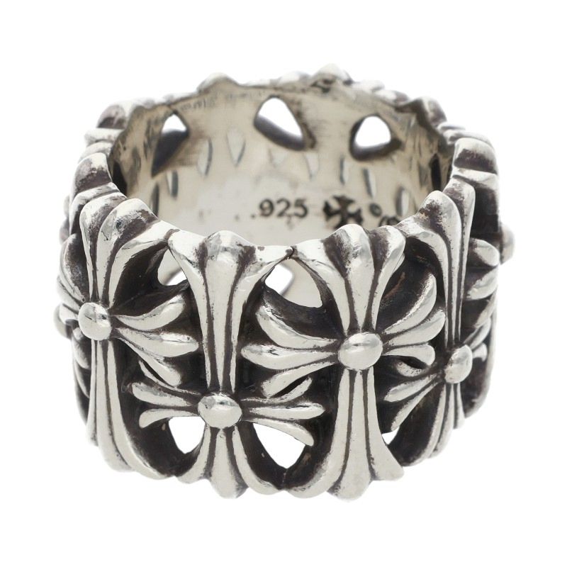 Chrome Hearts CEMETERY Cross 925 Silver Ring Size ONE SIZE
