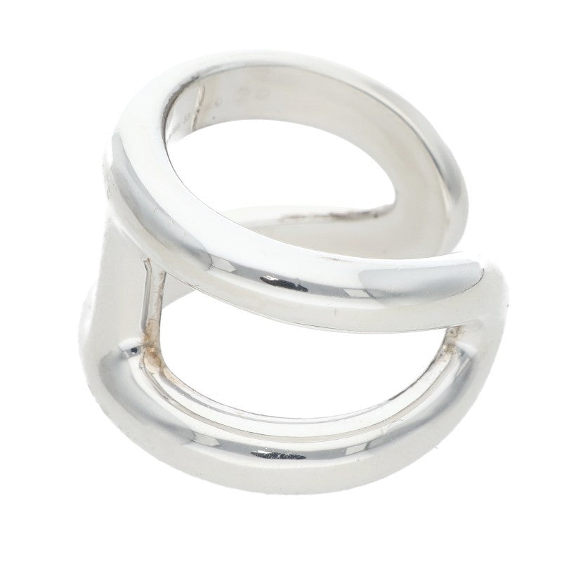 HERMES Osmose GM Silver Ring Size 53