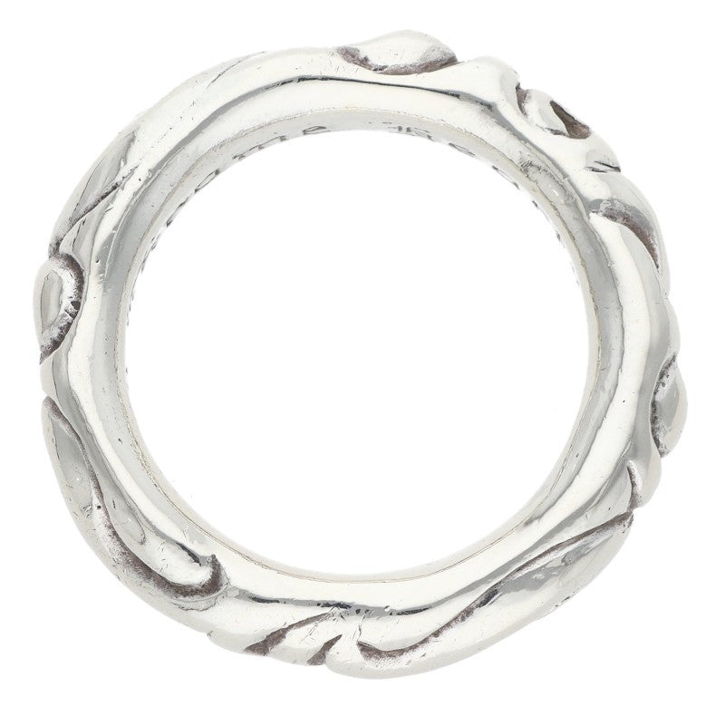 Chrome Hearts SCRL BAND 925 Silver Ring Size ONE SIZE