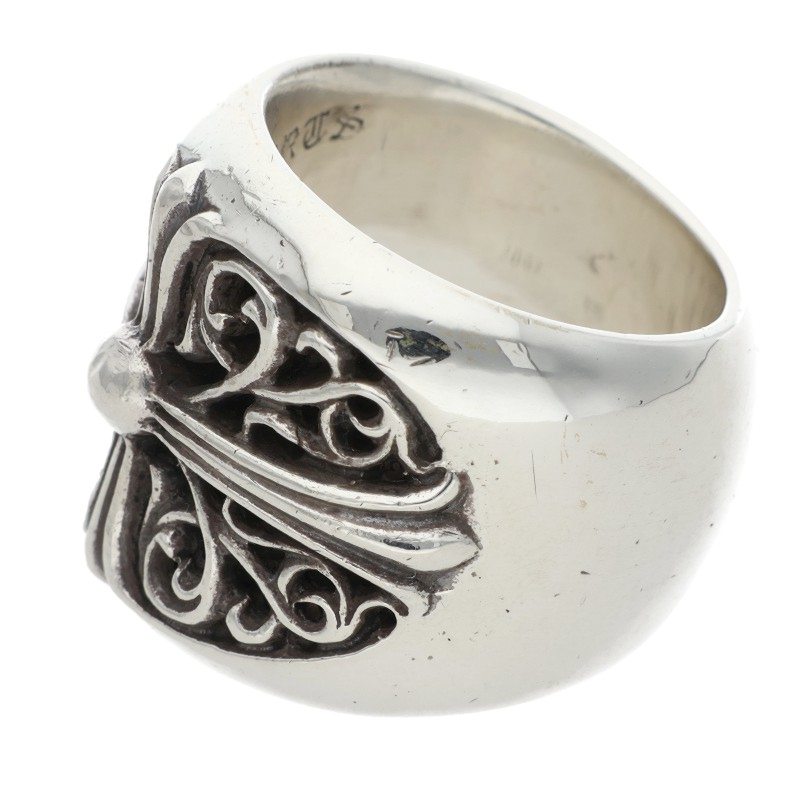 Chrome Hearts CLASSIC OVAL Cross Silver Ring Size ONE SIZE