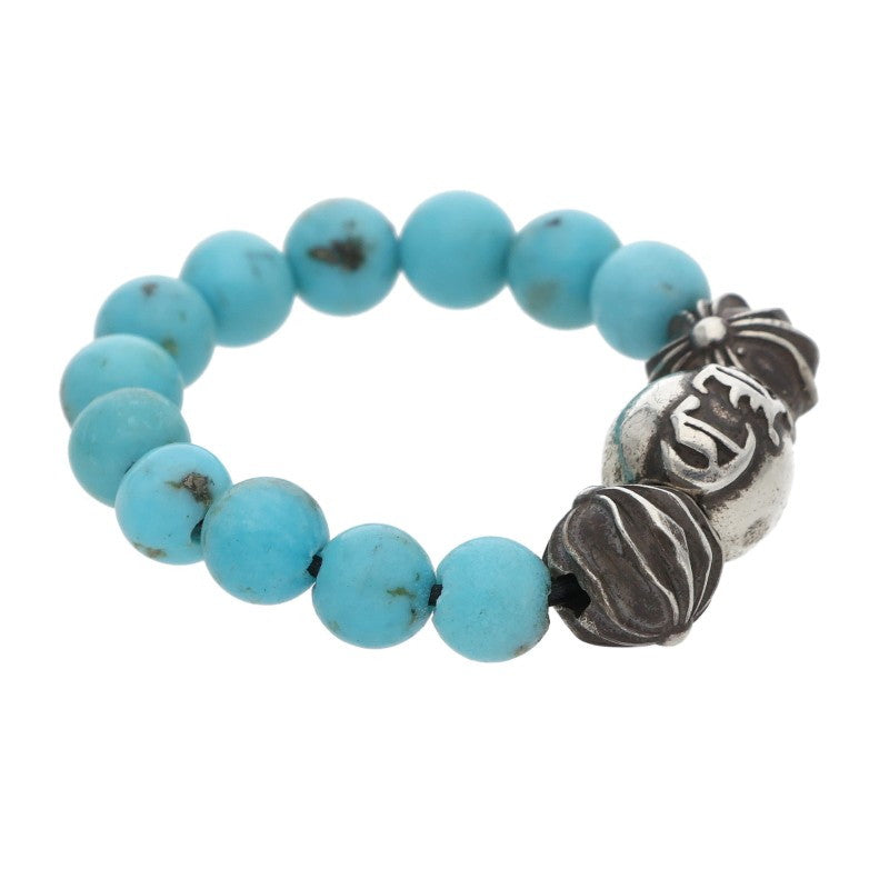Chrome Hearts BEAD RING Blue Silver Ring Size ONE SIZE