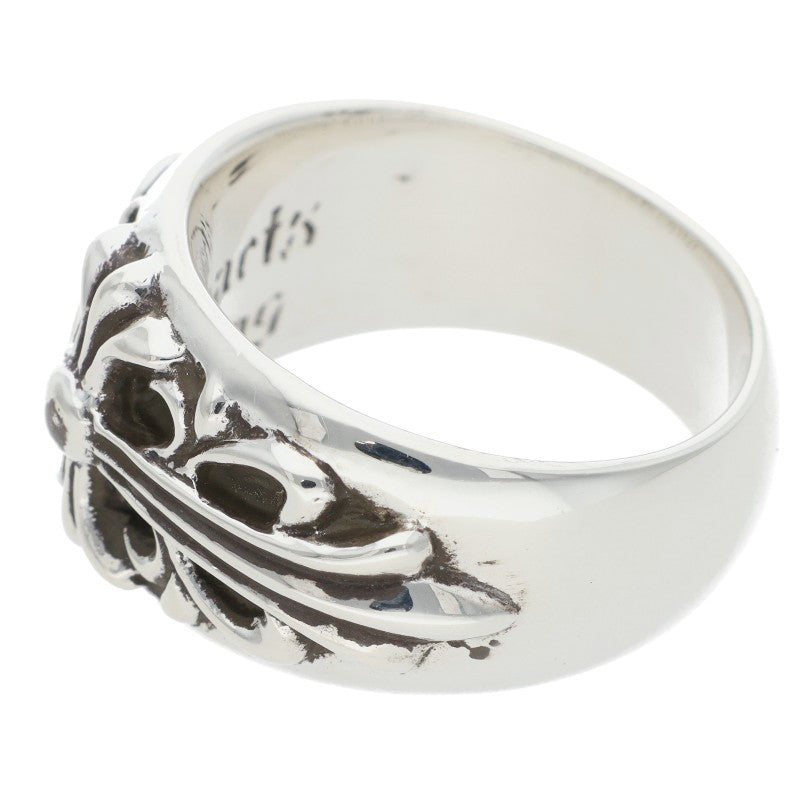 Chrome Hearts FLRL CRS Floral Cross Silver Ring Size 18.5