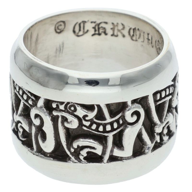 Chrome Hearts WIDE CELTIC BAND Silver Ring Size 18.5