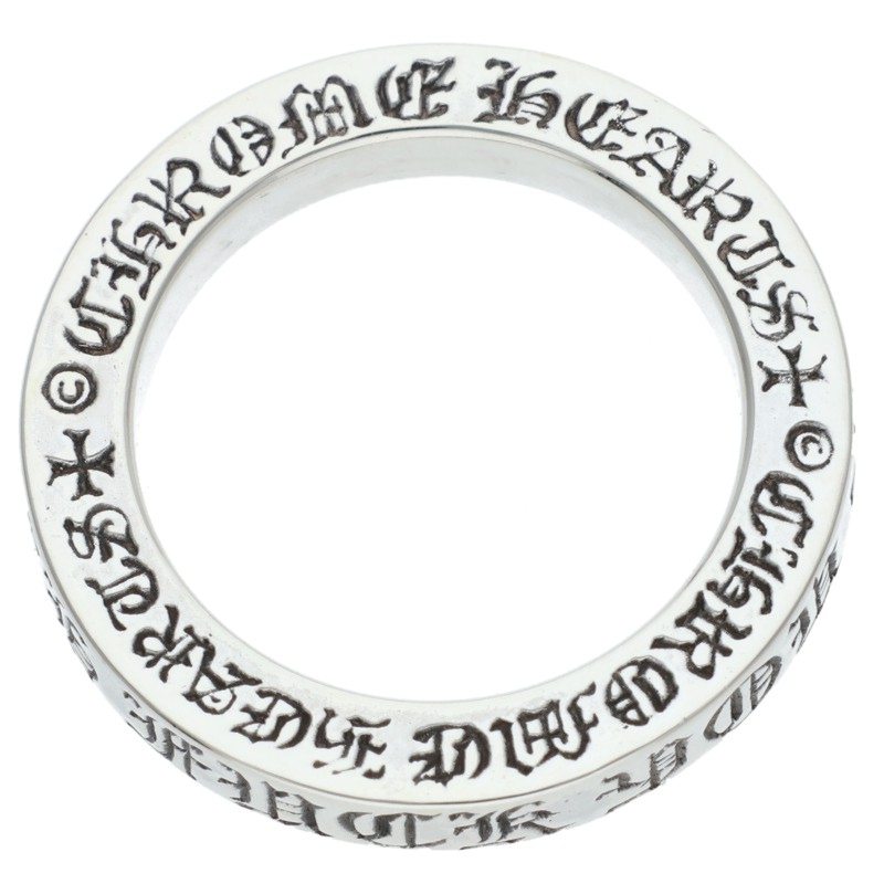 Chrome Hearts 3mm SPACER FUCKYOU Silver Ring Size ONE SIZE