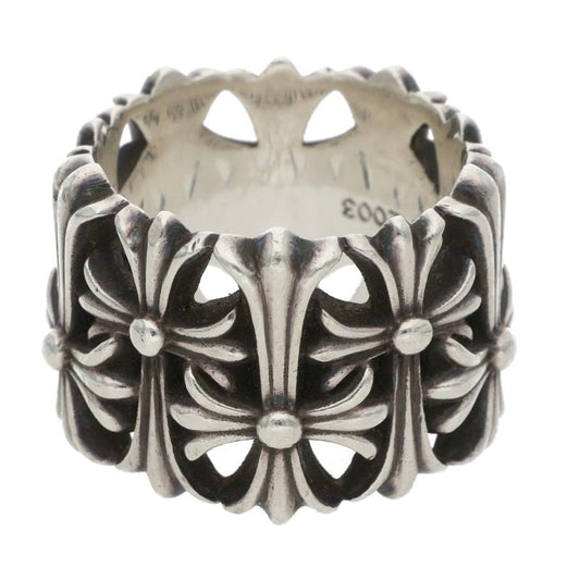 Chrome Hearts CEMETERY Cross Silver Ring Size JP 15