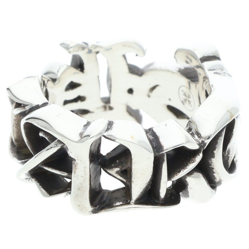 Chrome Hearts LARGE SCRIPT BAND Silver Ring Size JP 21