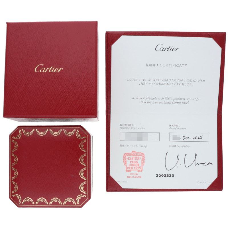 Cartier Etincelle K18PG Pave Diamond Ring Size 8.5