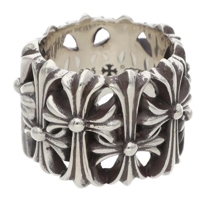 Chrome Hearts CEMETERY Cross Silver Ring Size JP 21.5