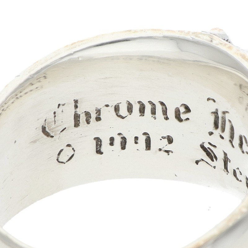 Chrome Hearts FLRL CRS Floral Cross Ring Size JP 18