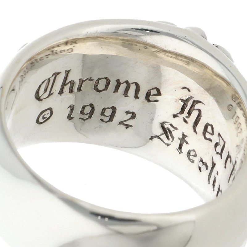 Chrome Hearts FLRL CRS 1DIA Floral Diamond Ring Size JP 17.5