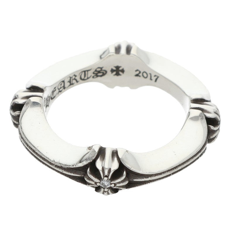 Chrome Hearts PLUS AND BONE DIA 4P Silver Ring Size JP 4