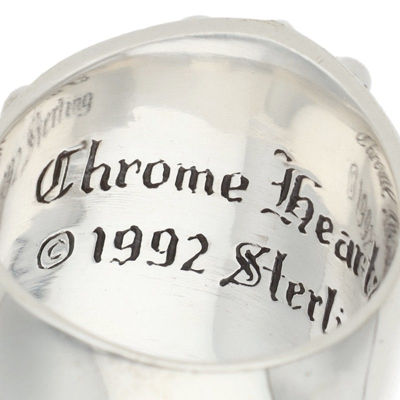 Chrome Hearts Keeper Sterling Silver Ring Size JP 17