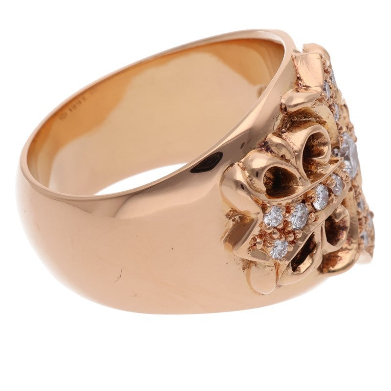 Chrome Hearts 22K Pave Diamond Keeper Ring Size JP 26