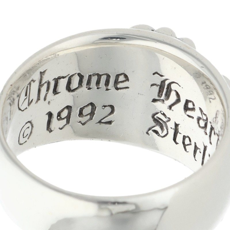 Chrome Hearts FLRL CRS Floral Sterling Silver Ring Size JP 22