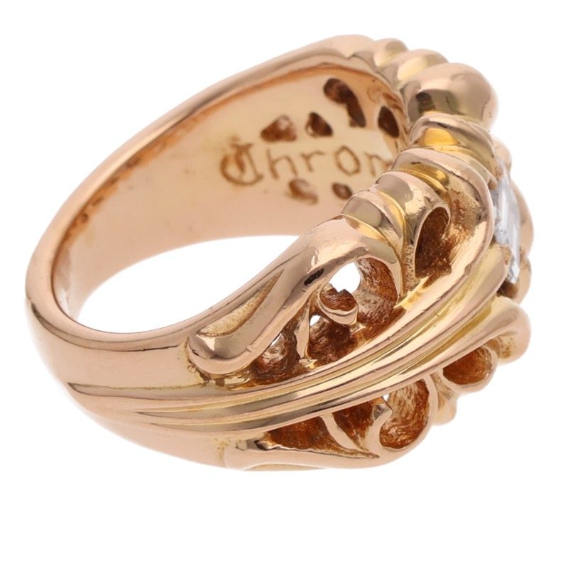 Chrome Hearts 22K K&T Pave Diamond Ring Size JP 21
