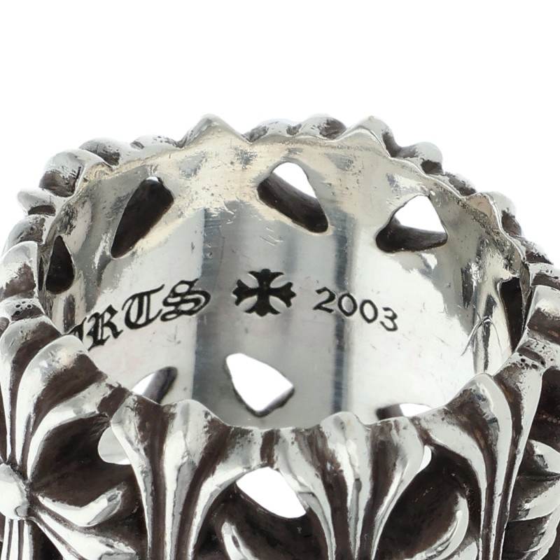 Chrome Hearts Cemetery Cross Silver Ring Size JP 17