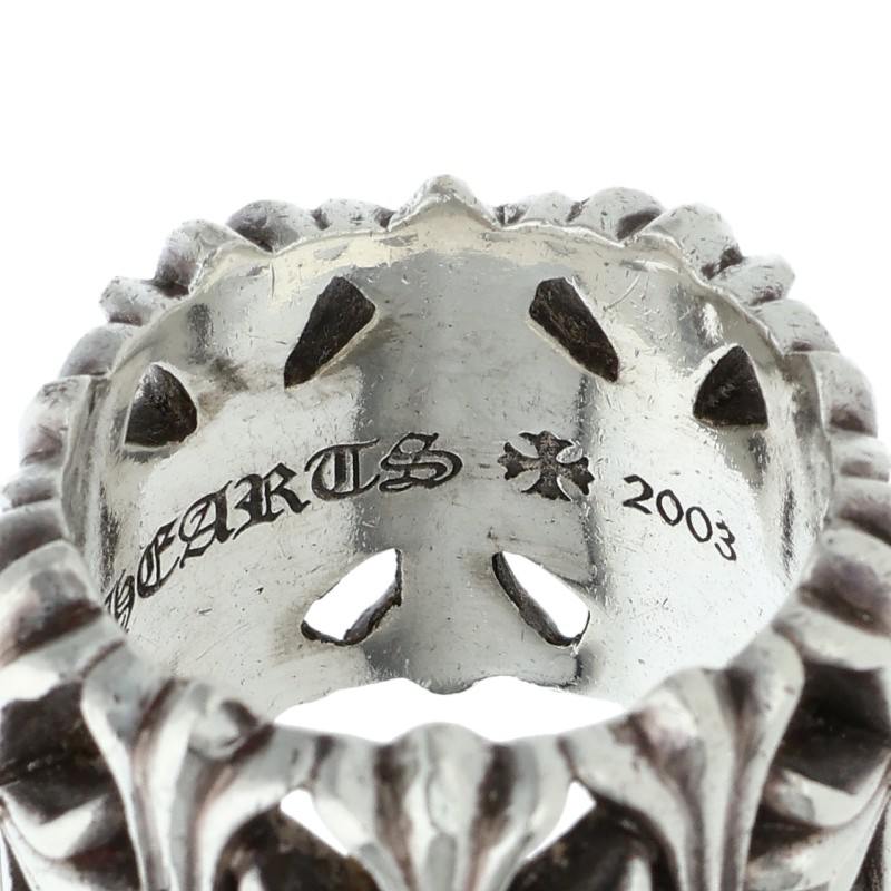 Chrome Hearts Cemetery Cross Silver Ring Size JP 16.5