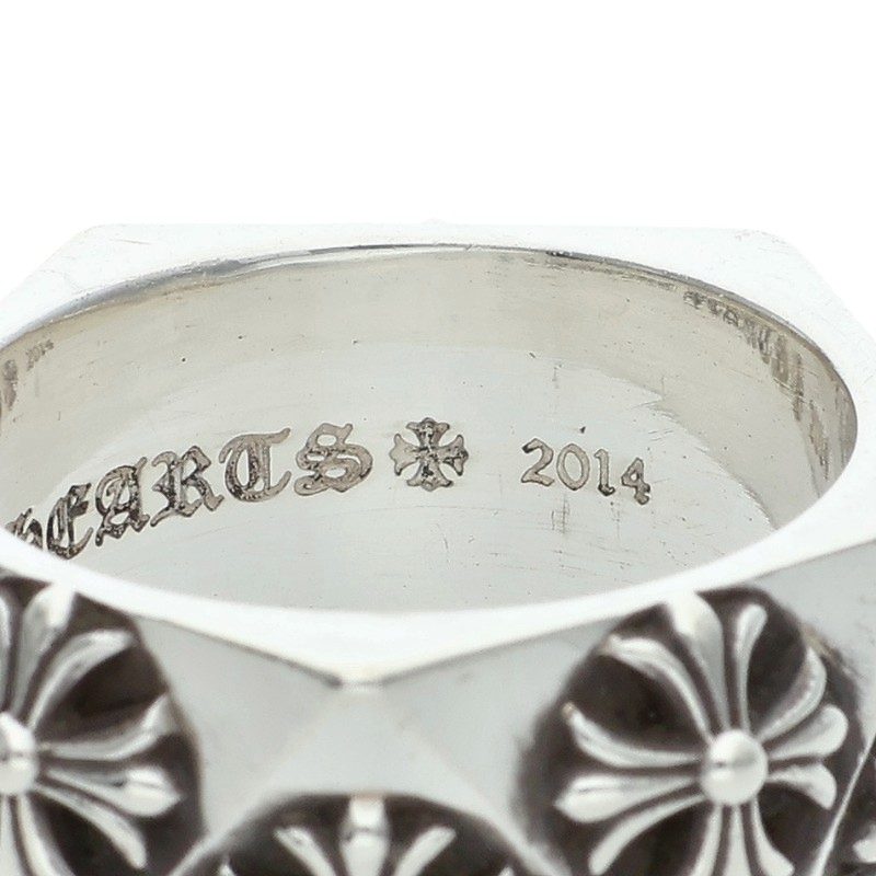 Chrome Hearts Pentagon CH Plus Silver Ring Size JP 23