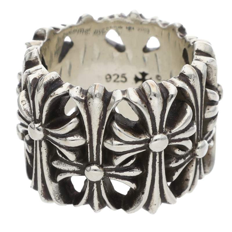 Chrome Hearts Cemetery Cross Silver Ring Size JP 11.5