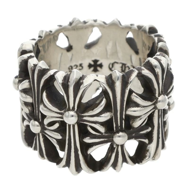 Chrome Hearts Cemetery Cross Silver Ring Size JP 23