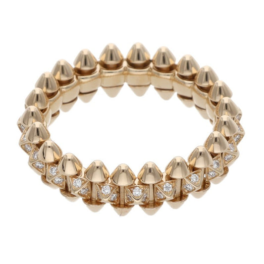 Cartier CLASH SMALL PAVE DIA 18K PG Ring Size JP 12