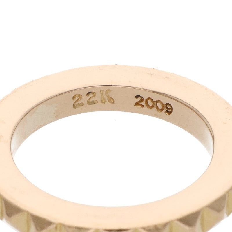 Chrome Hearts 22K TFP PNK BIG Gold Ring Size JP 7