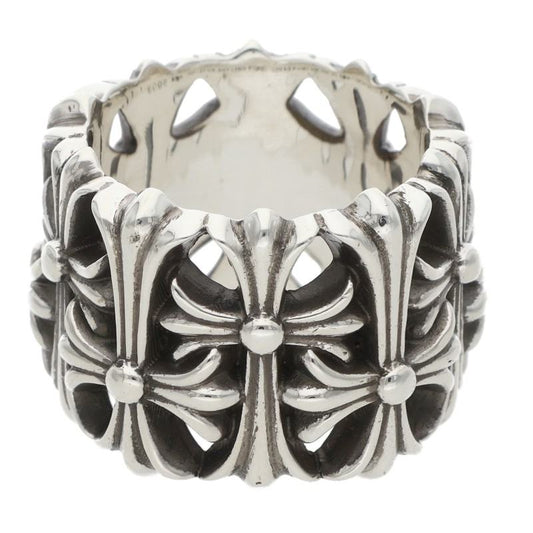 Chrome Hearts Cemetery Cross Silver Ring Size JP 13.5