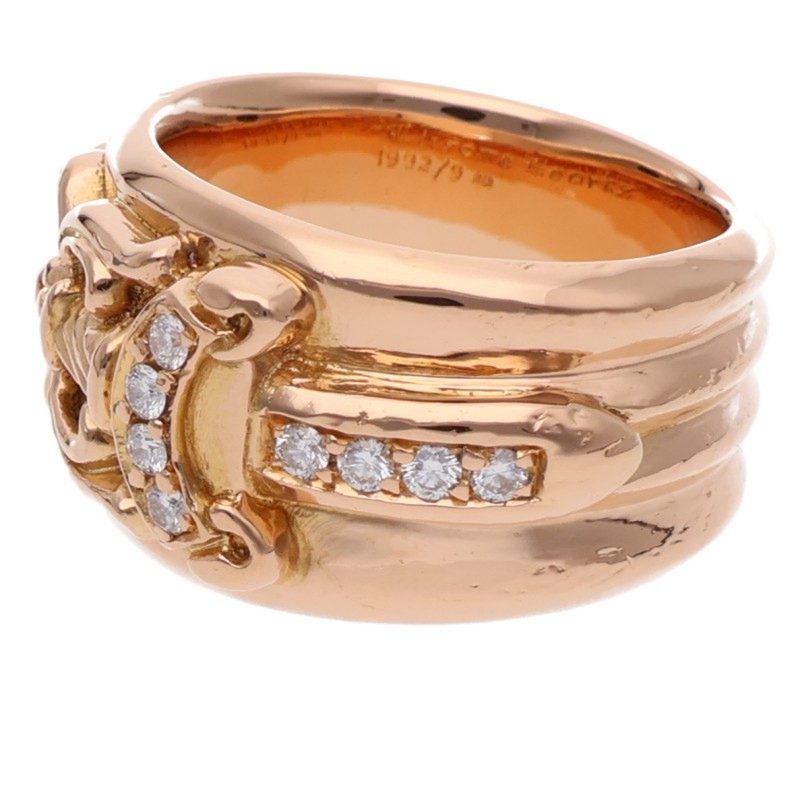 Chrome Hearts 22K Dagger Pave Diamond Gold Ring Size JP 16.5