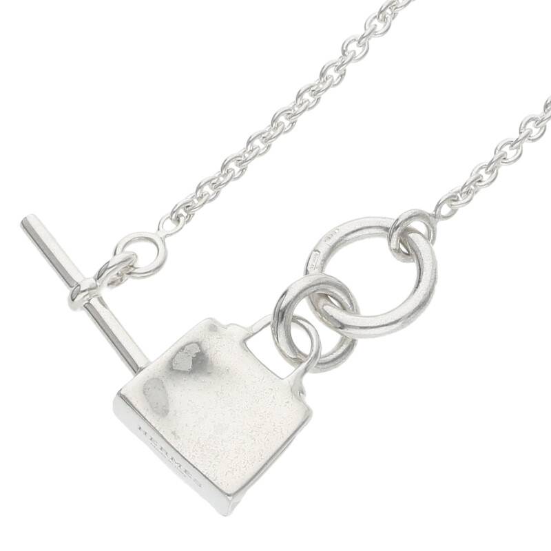 HERMES Amulette Kelly 925 Silver Necklace Size ONE SIZE