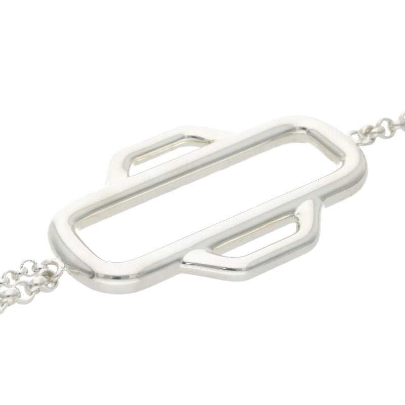 HERMES Attelage 925 Sterling Silver Necklace Size ONE SIZE