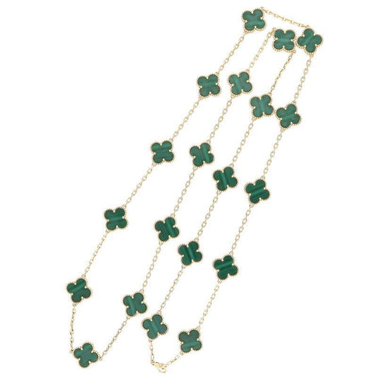 VANCLEEF & ARPELS K18YG 20-Motif Malachite Size ONE SIZE