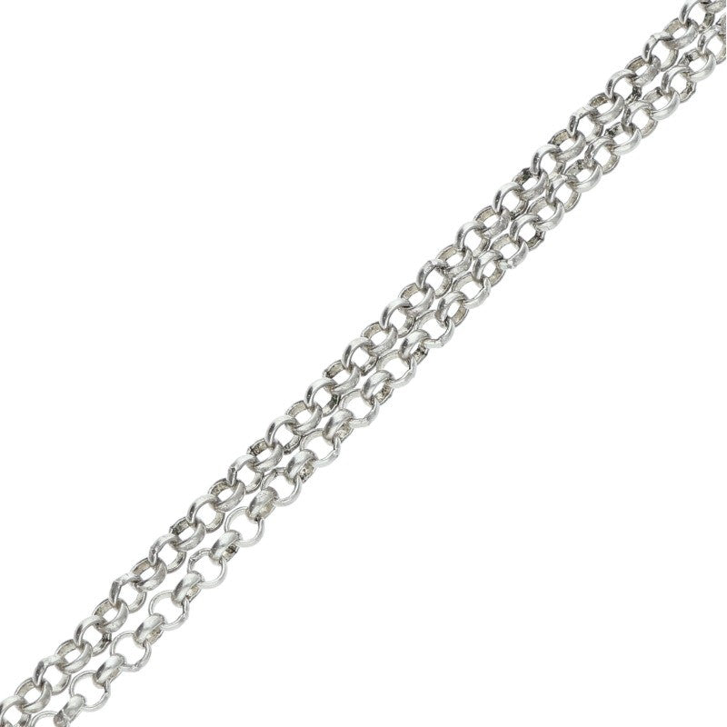 Chrome Hearts 925 Silver Roll Chain Necklace Size 18INCH