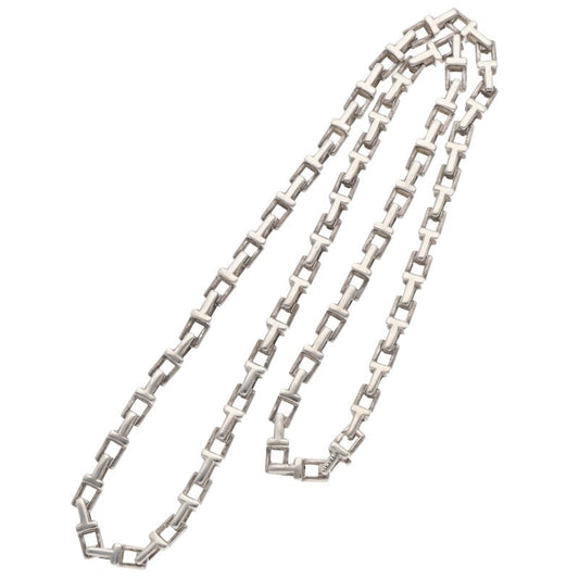 TIFFANY&Co. T Narrow Chain Silver Necklace 925 Size ONE SIZE