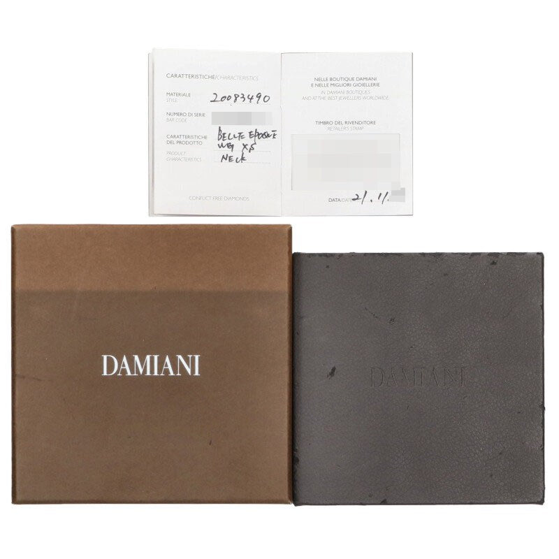 DAMIANI Belle Epoque XS K18WG Diamond Cross Size ONE SIZE