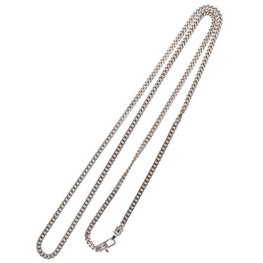 TOM WOOD Silver Curb Chain Necklace Size 60CM