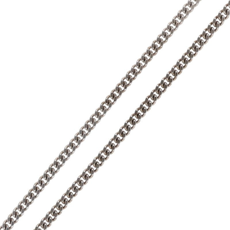 TOM WOOD Silver Curb Chain Necklace Size 60CM