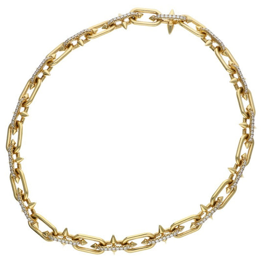 TIFFANY&Co. Pharrell Titan K18YG Diamond Necklace Size 16.75