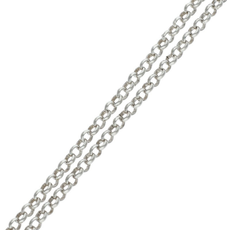 Chrome Hearts 925 Silver Roll Chain Necklace Size 16INCH