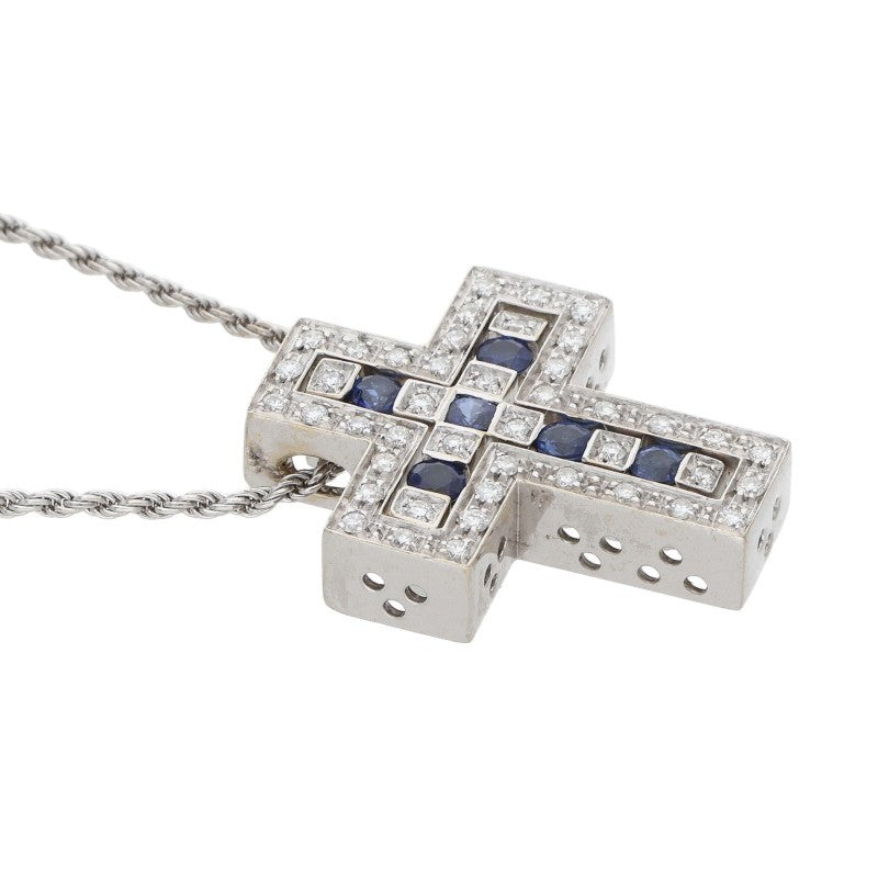 DAMIANI Belle Epoque S K18WG Sapphire Necklace Size S